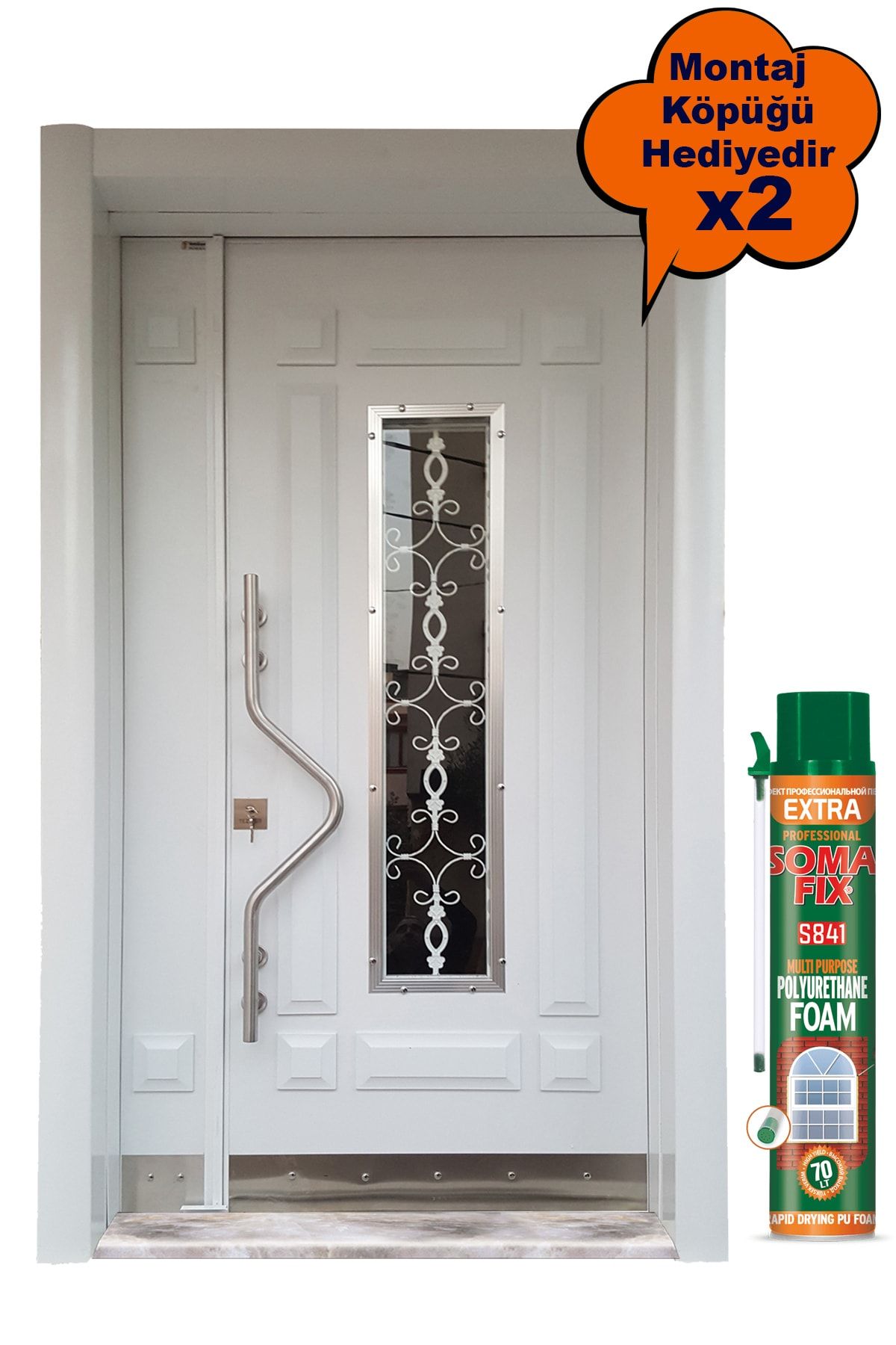 Tezdoor Celik Kapi Bina Giriş Kapısı, Hidrolik Sistemli, Kartlı Ve Şifreliye Uygun, Güvenlikli Villa Kapısı